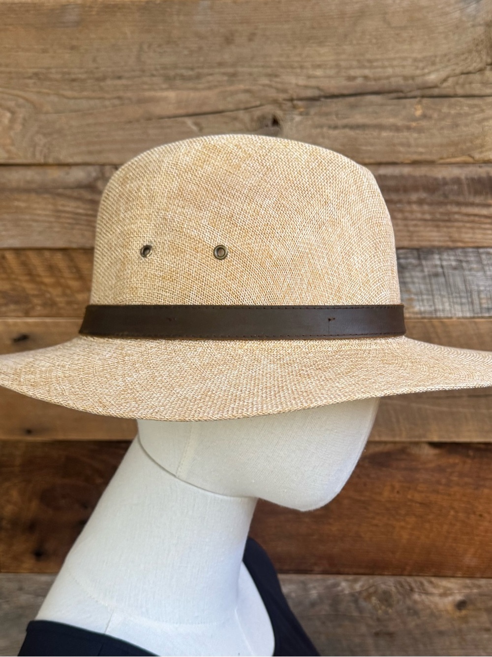 Dorfman Pacific Roadie Polyester Safari Hat Natural MS405-NAT